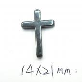 Hematite Cross Charms 14x21mm